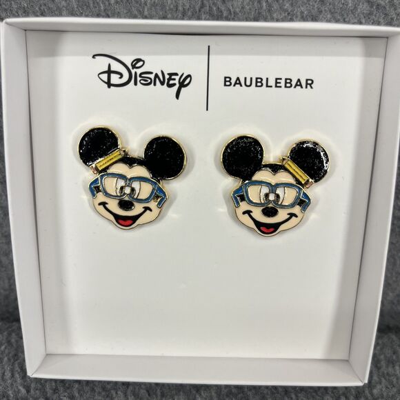Disney Baublebar Mickey Mouse Glasses Earrings Teacher Pencil Earrings One Pair - Picture 4 of 7